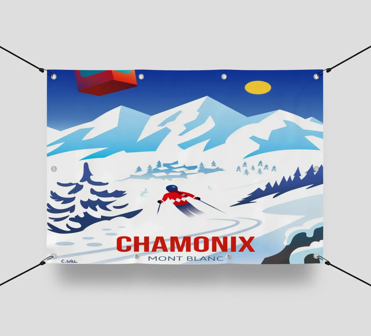 Chamonix Mont Blanc telo in pvc da C.WILL