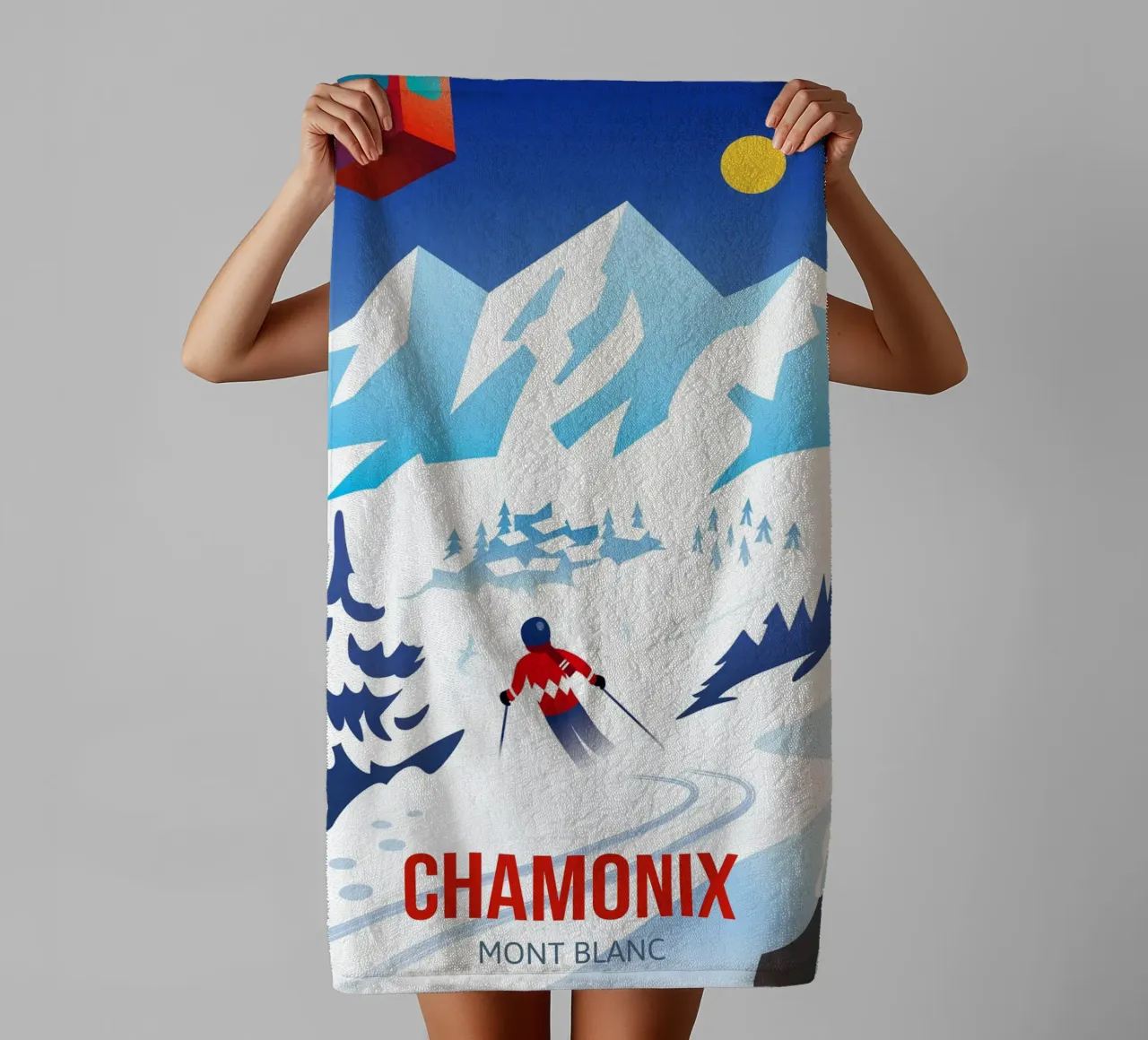 Chamonix Mont Blanc asciugamano da bagno da C.WILL