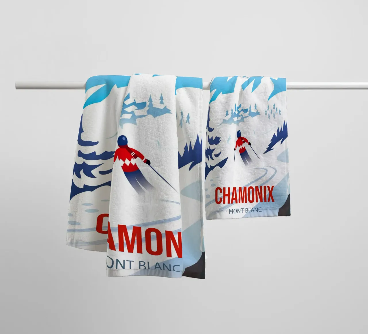 Chamonix Mont Blanc asciugamano da bagno da C.WILL