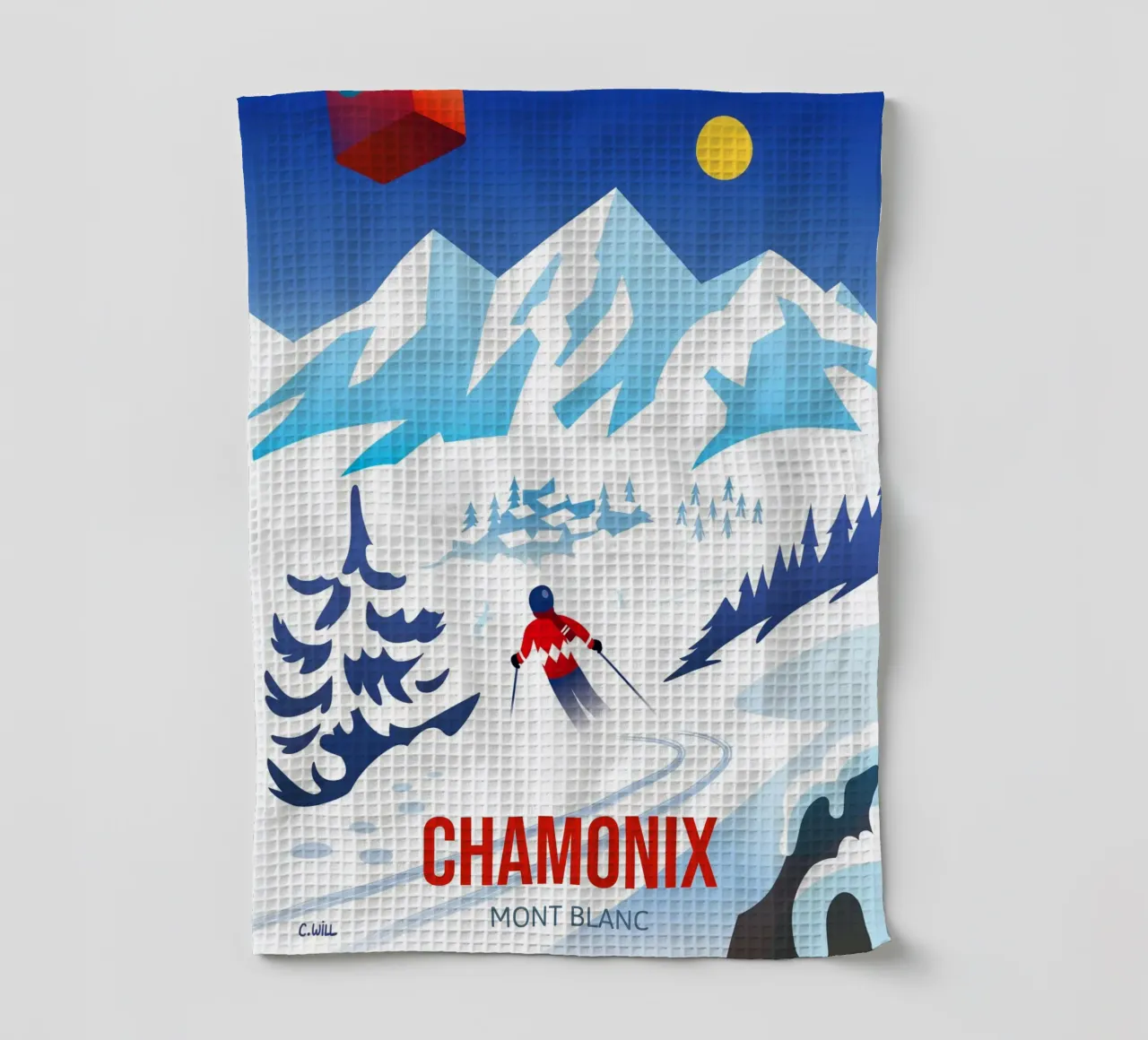 Chamonix Mont Blanc canovaccio da cucina da C.WILL