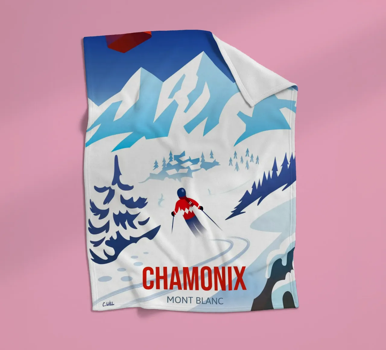 Chamonix Mont Blanc coperta in pile da C.WILL
