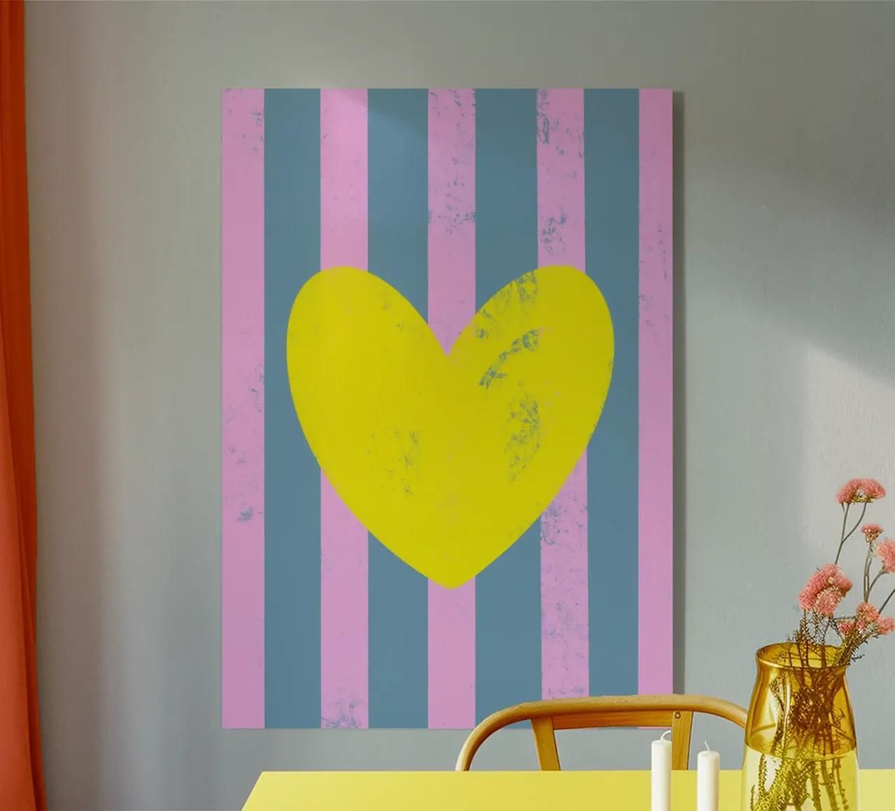 Cuore giallo 02 plexiglass da Art House