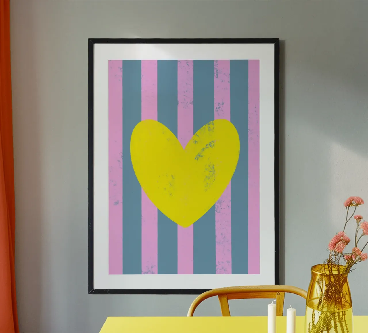 Cuore giallo carta hahnemühle da Art House