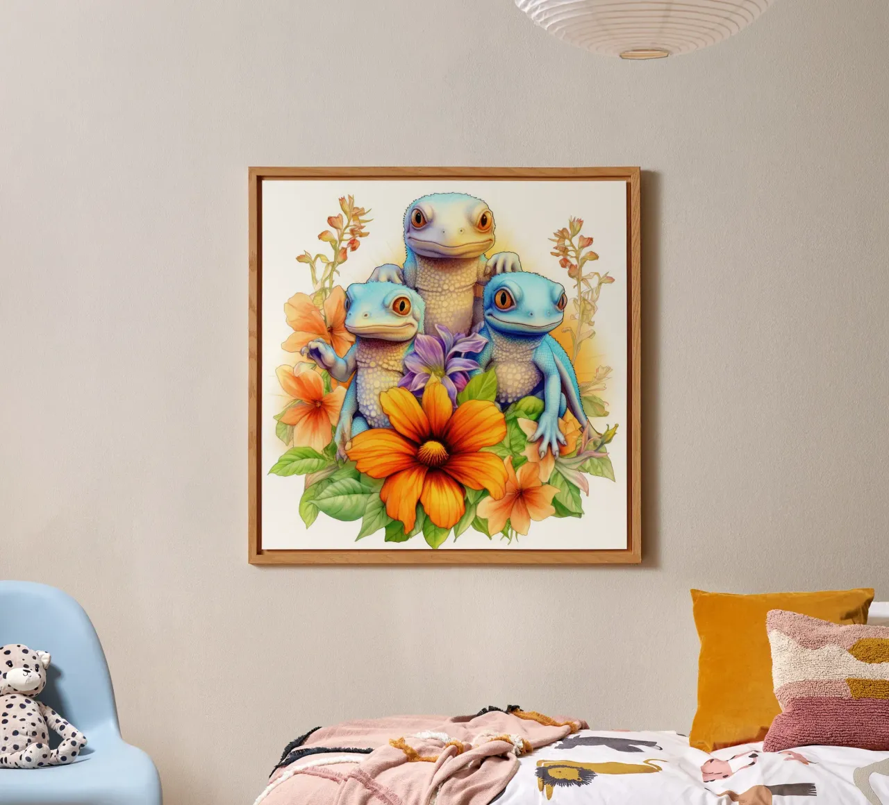 Piccole lucertole alluminio dibond da Happy Littles