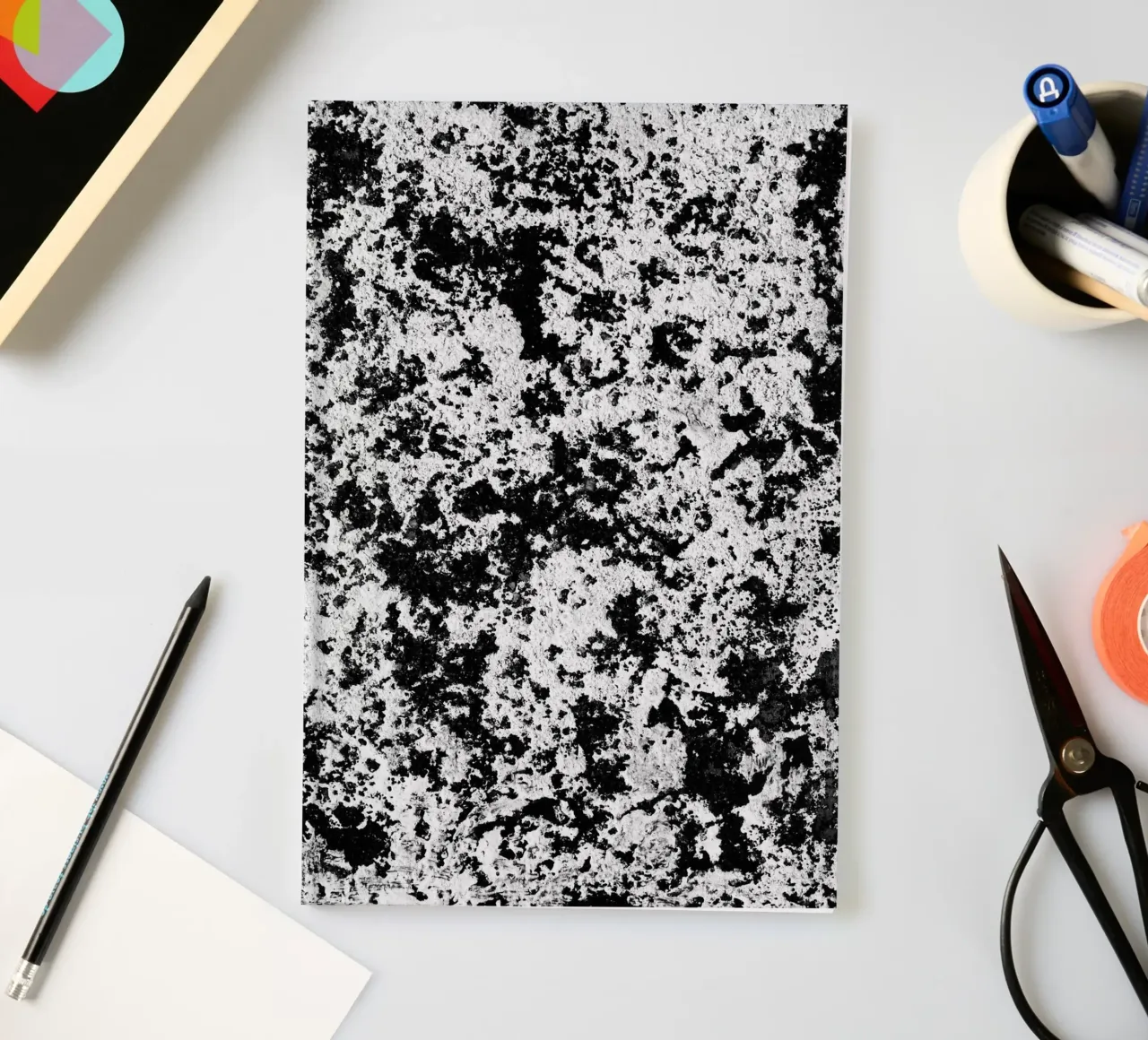 Abstract Artwork Greyscale #5 notebook by kathrinmay