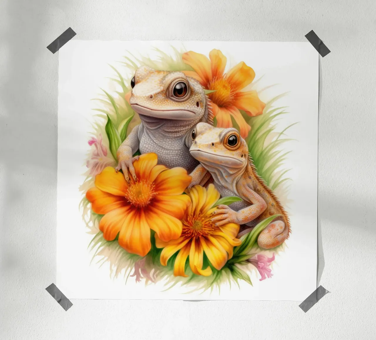 Piccole lucertole carta hahnemühle da Happy Littles