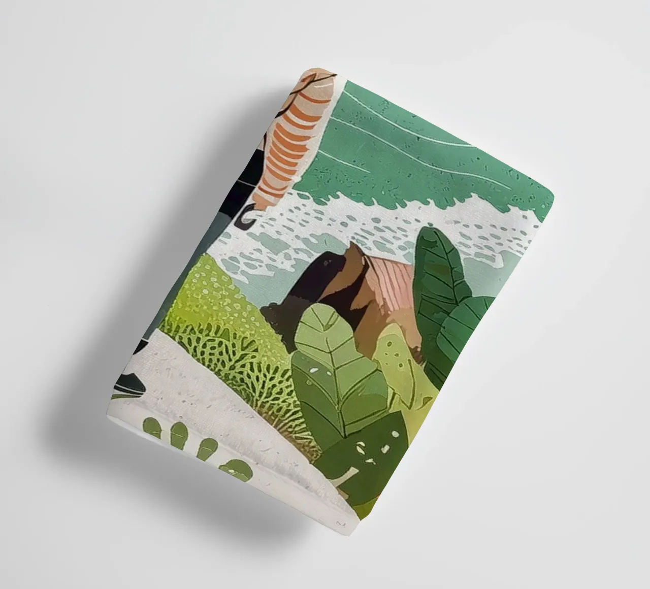 Adventurer by the Sea: Nature, Travel, Adventure Art Print towel by Hightown Design