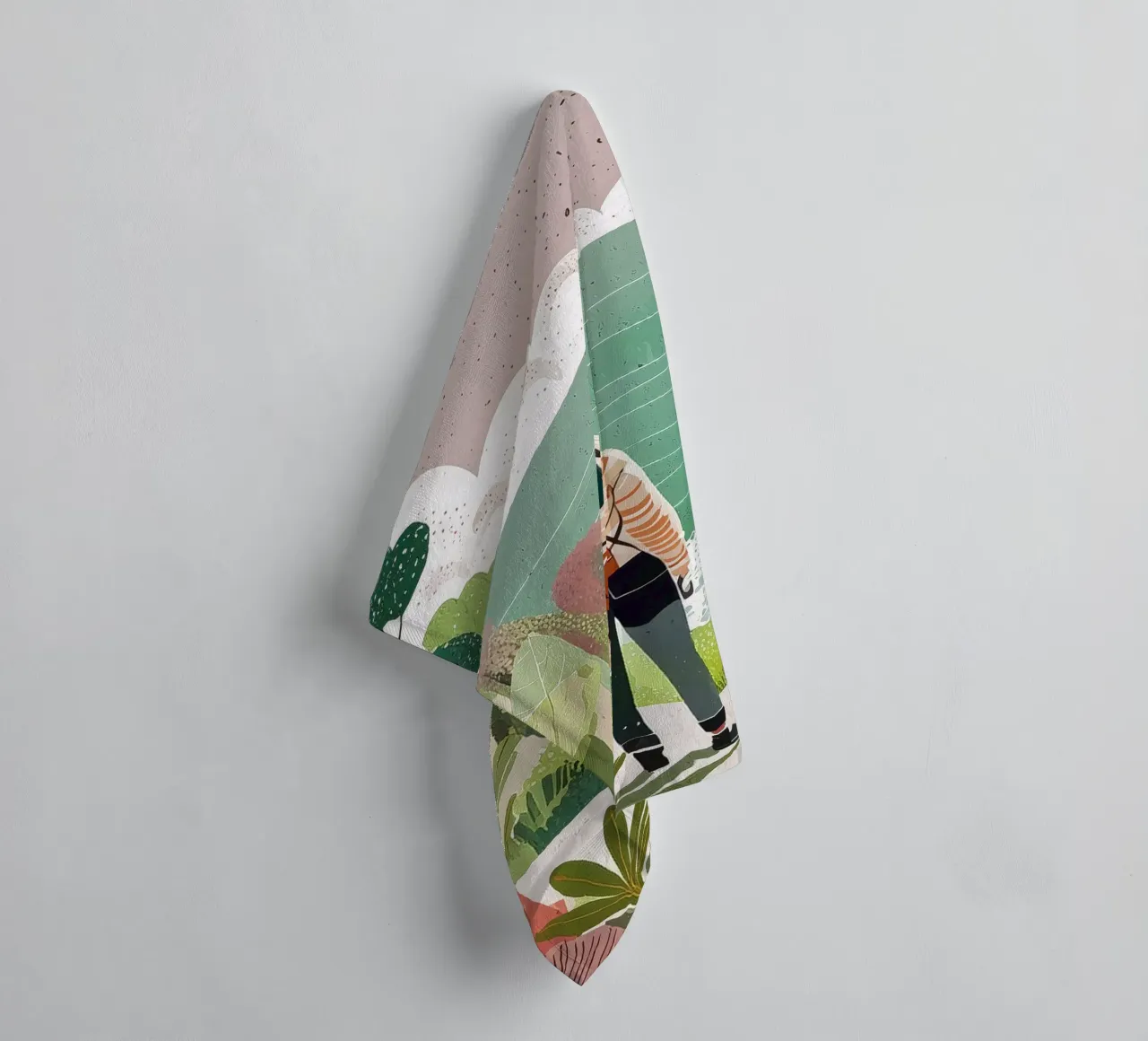 Adventurer by the Sea: Nature, Travel, Adventure Art Print towel by Hightown Design