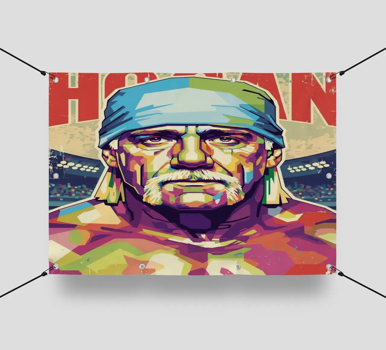Hulk Hogan in memoria telo in pvc da Hantamrata