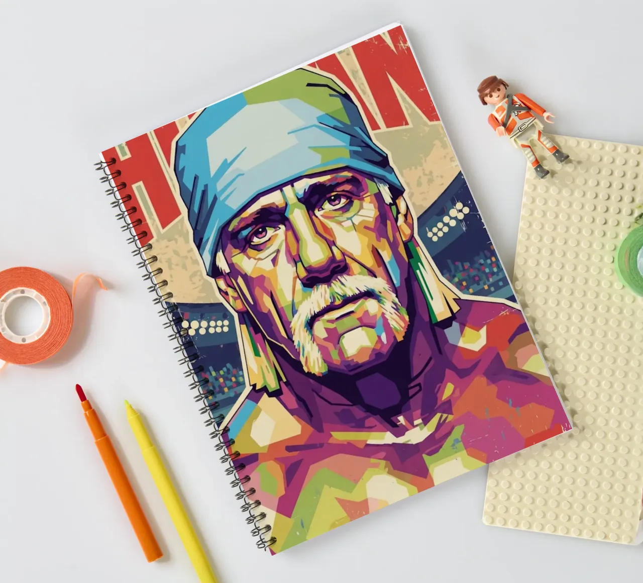 Hulk Hogan in memory spiral notebook by Hantamrata