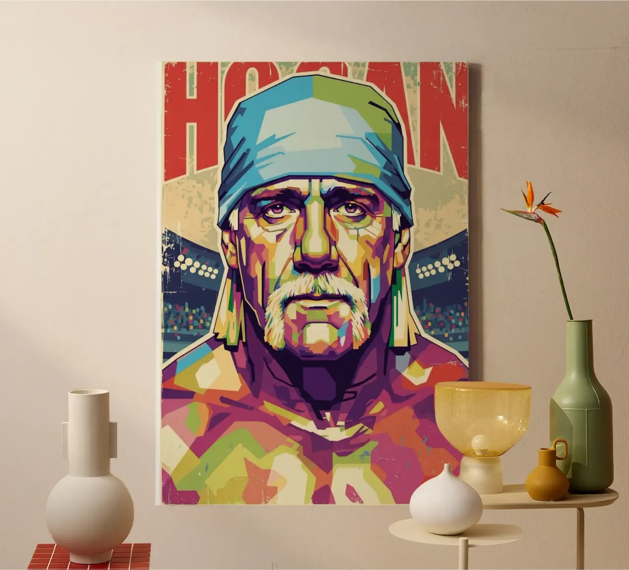 Hulk Hogan in memory canvas by Hantamrata