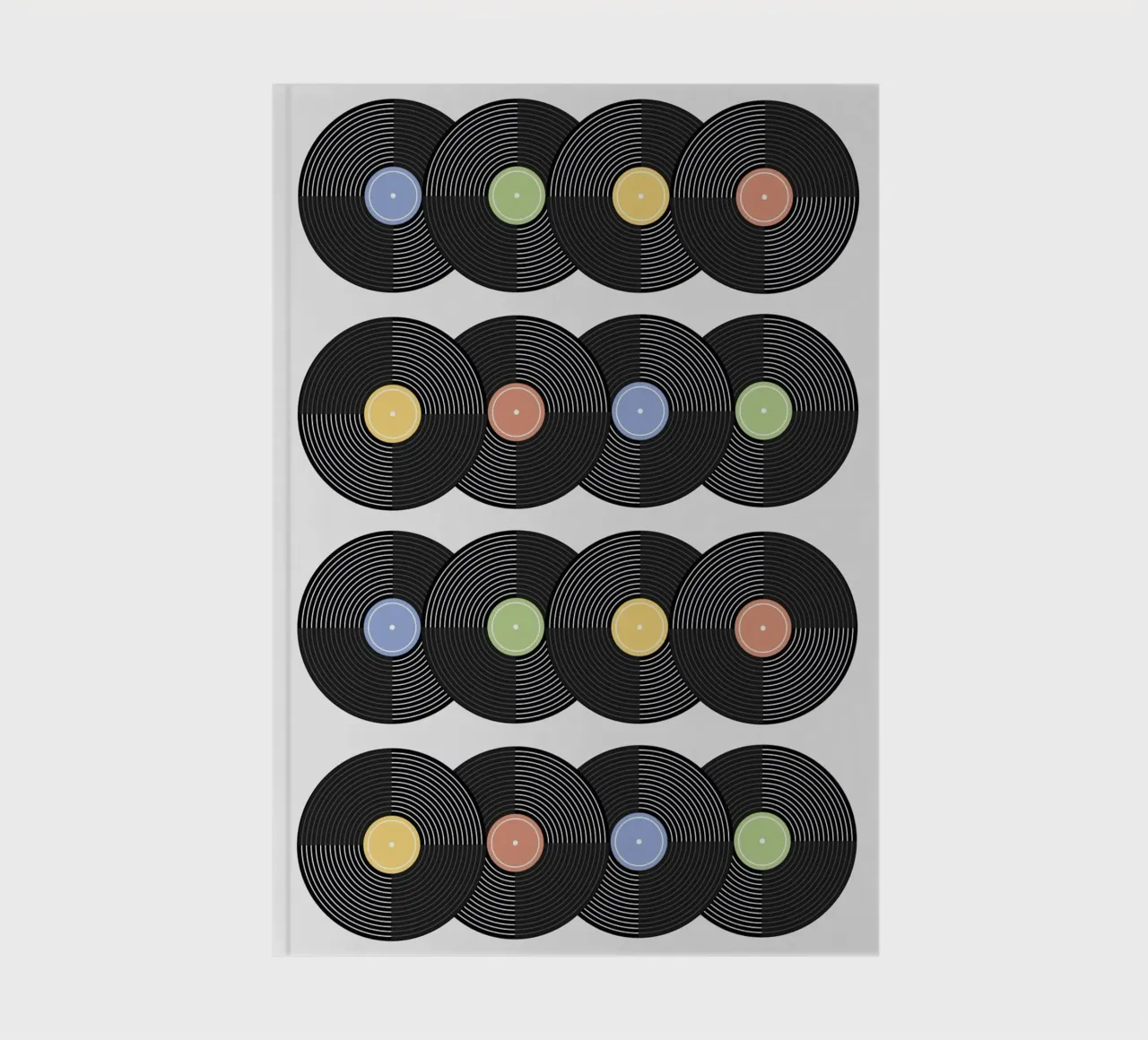 Vinyl Pattern #1 notebook by kathrinmay