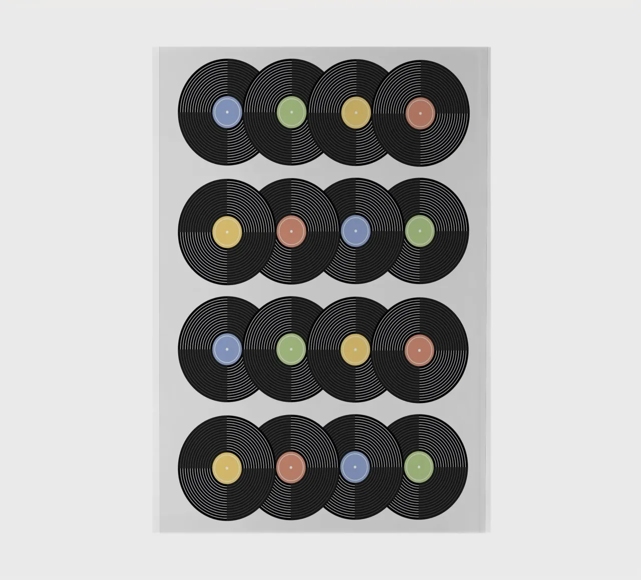 Vinyl Pattern #1 notebook by kathrinmay