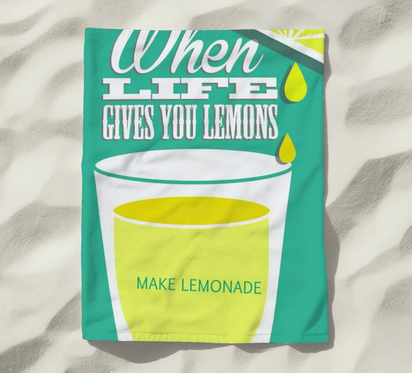 Lemons strandhanddoek van Trabolt Design