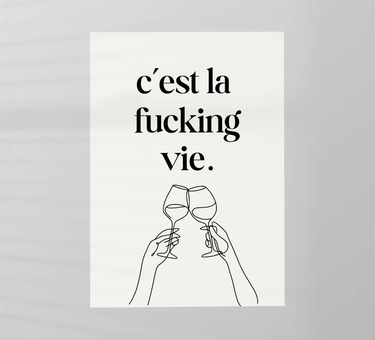 C'est la fucking vie pellicola backlit da PinkCandyWalls