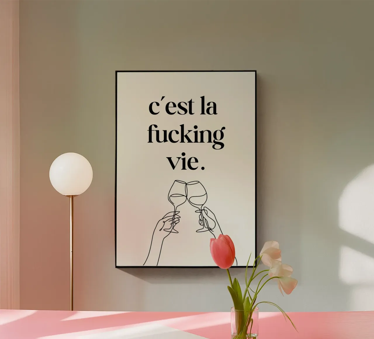 C'est la fucking vie plexiglass da PinkCandyWalls