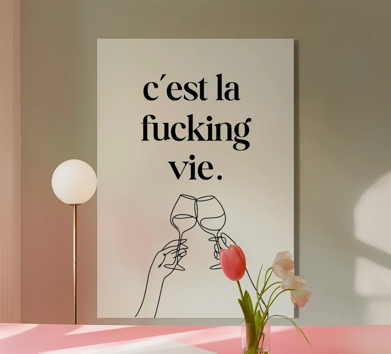 C'est la fucking vie plexiglass da PinkCandyWalls