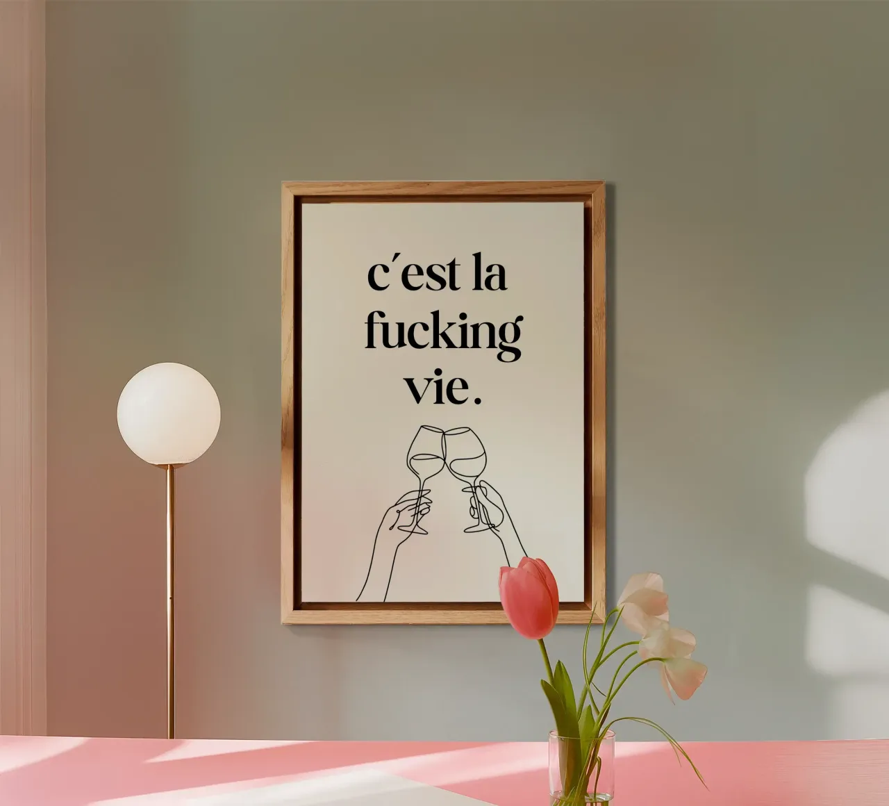 C'est la fucking vie alluminio dibond da PinkCandyWalls