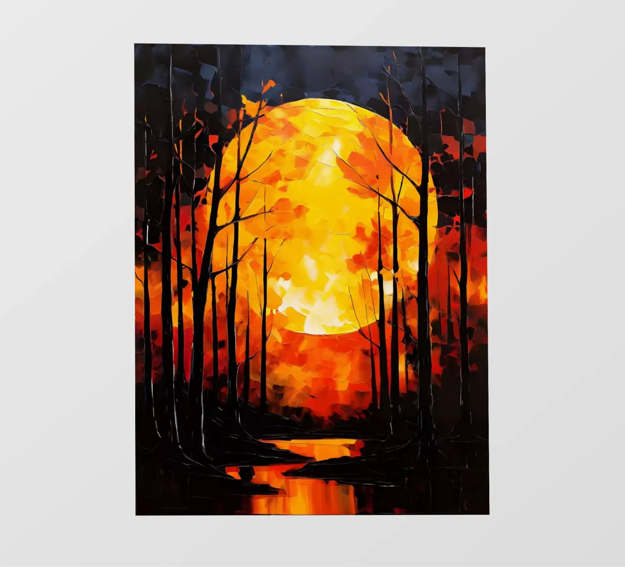 Foresta illuminata dalla luna telo in pvc da Artistic-shop