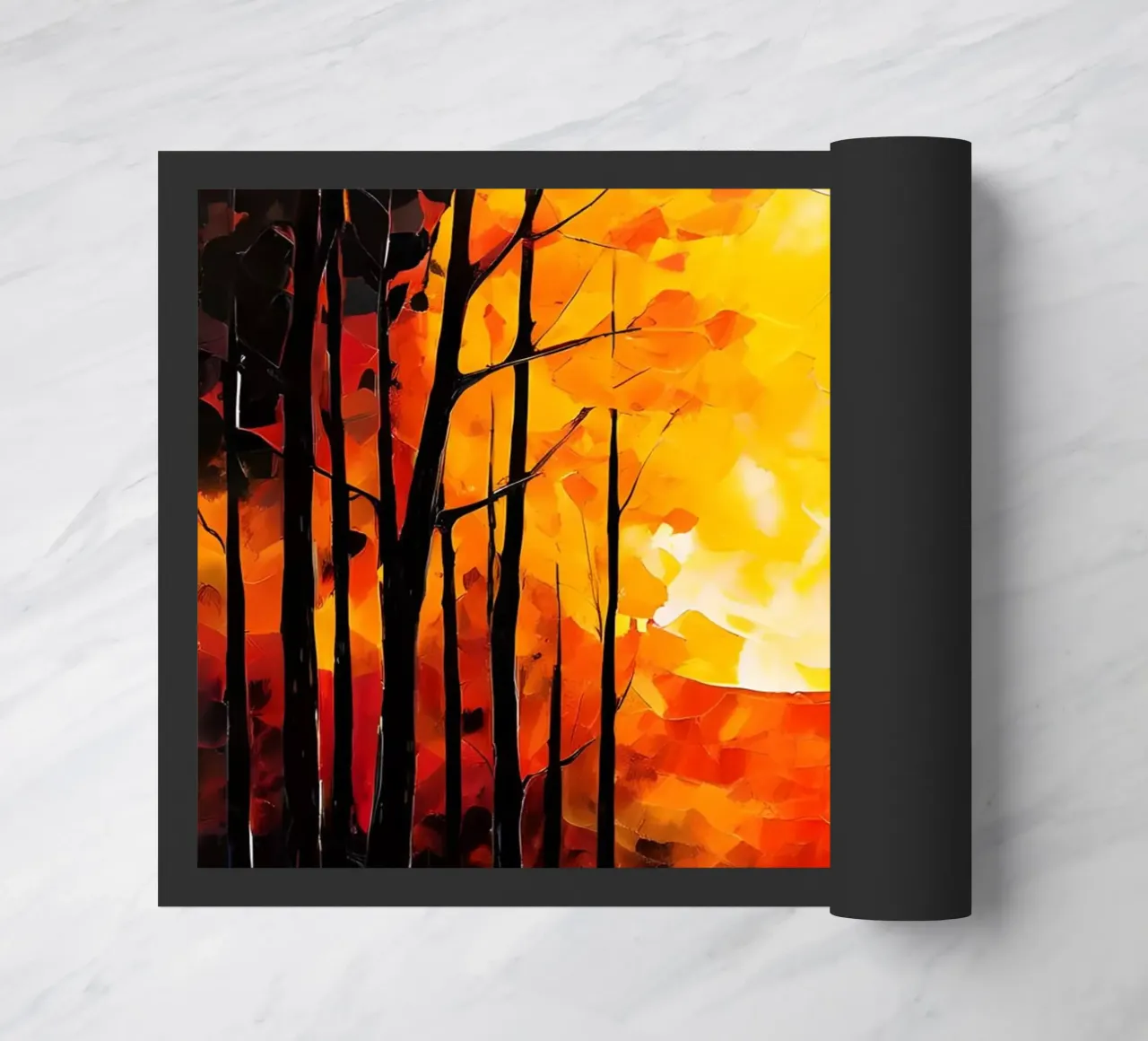 Foresta illuminata dalla luna zerbino da Artistic-shop