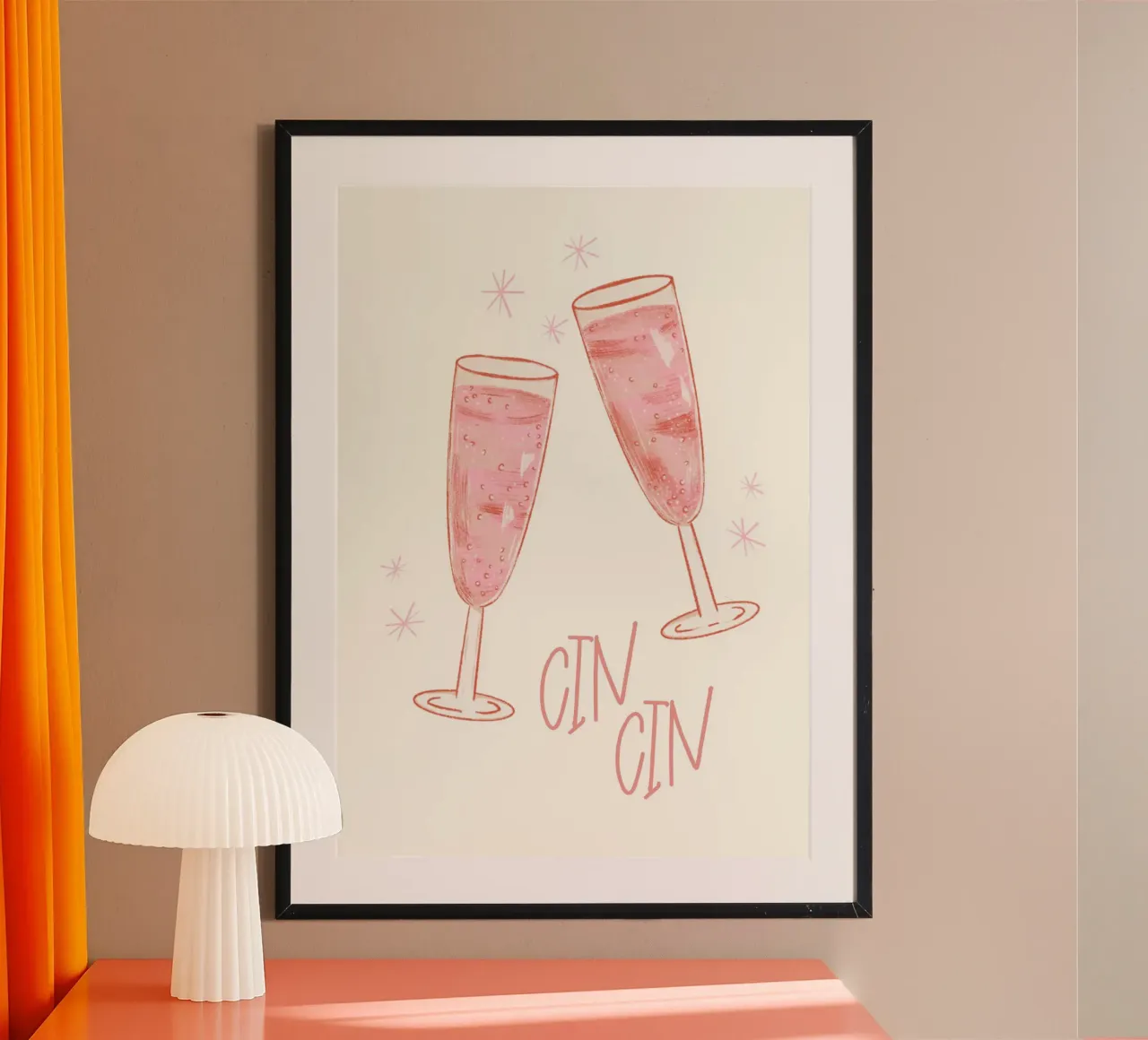 Cin cin poster da PinkCandyWalls