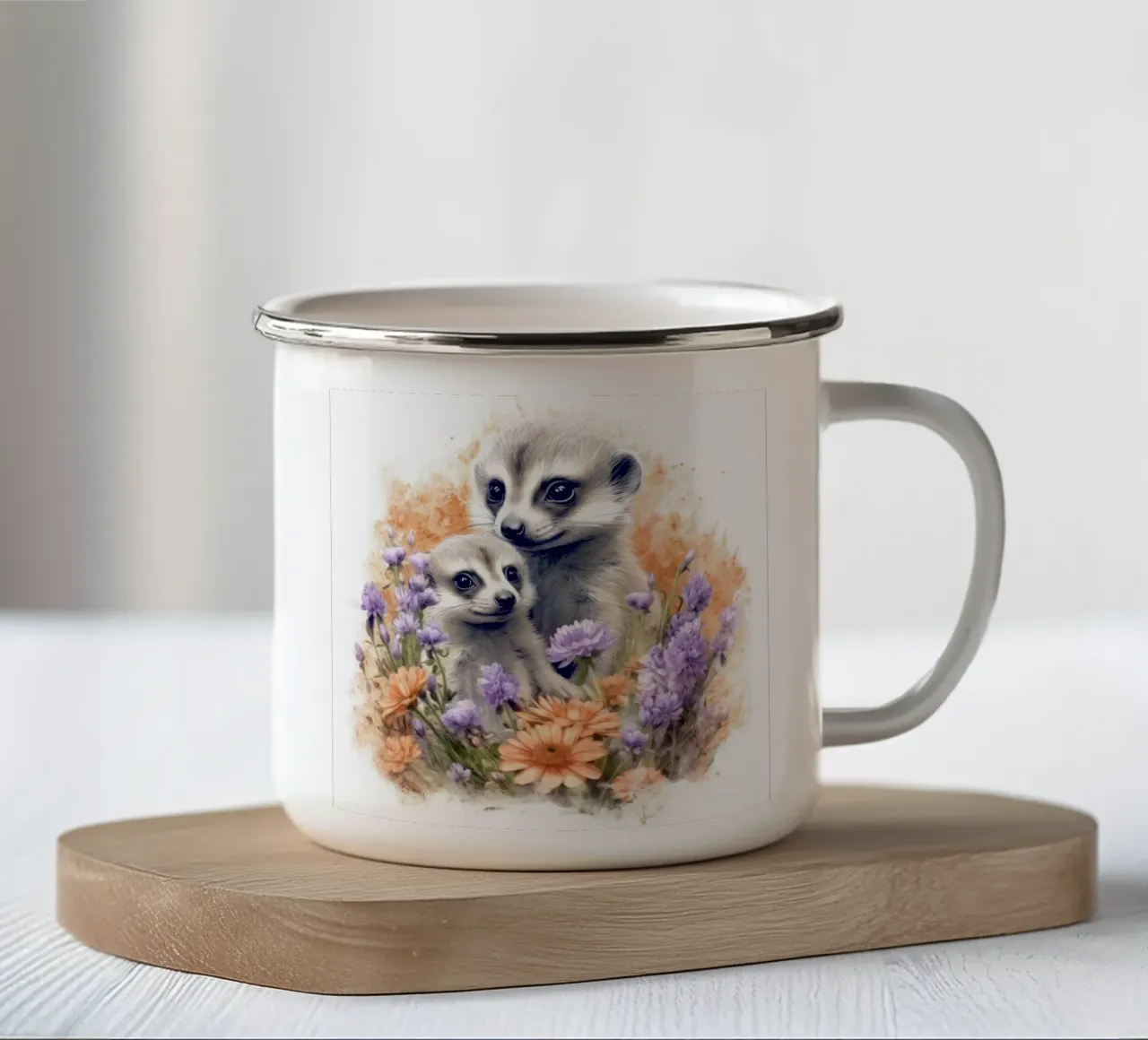Piccoli suricati tazza in smalto da Happy Littles