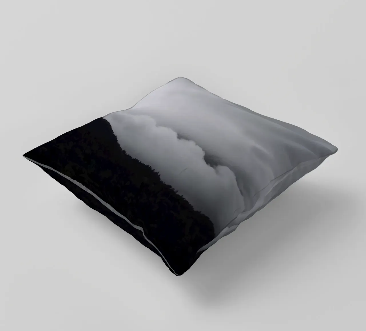 black mountains and white clouds cuscino da Studio Nahili