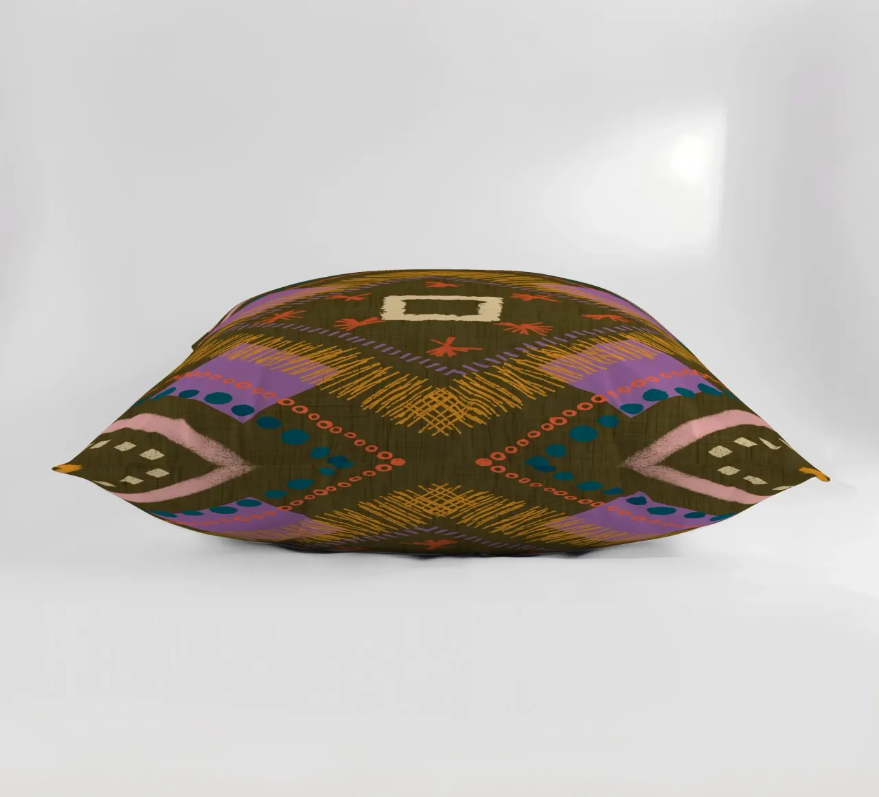 Gioiello Boho Diamond Olive - Geometrico eclettico cuscino da susanacosta