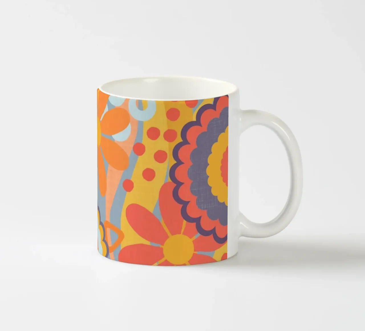 Anima anni Settanta Groovy Flower Power Colori retrò tazza in ceramica da Andrea Haase Modern Home