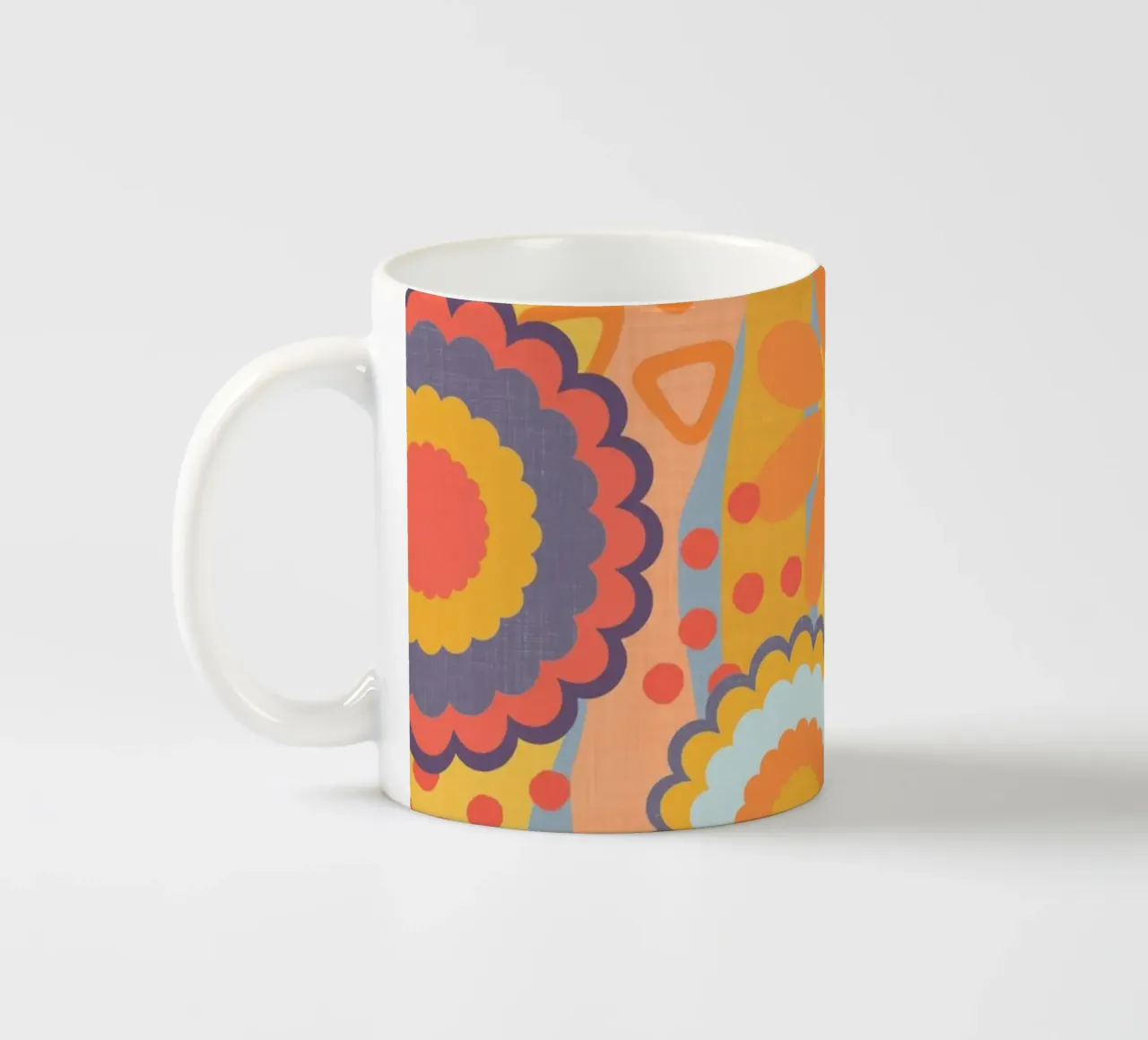Anima anni Settanta Groovy Flower Power Colori retrò tazza in ceramica da Andrea Haase Modern Home