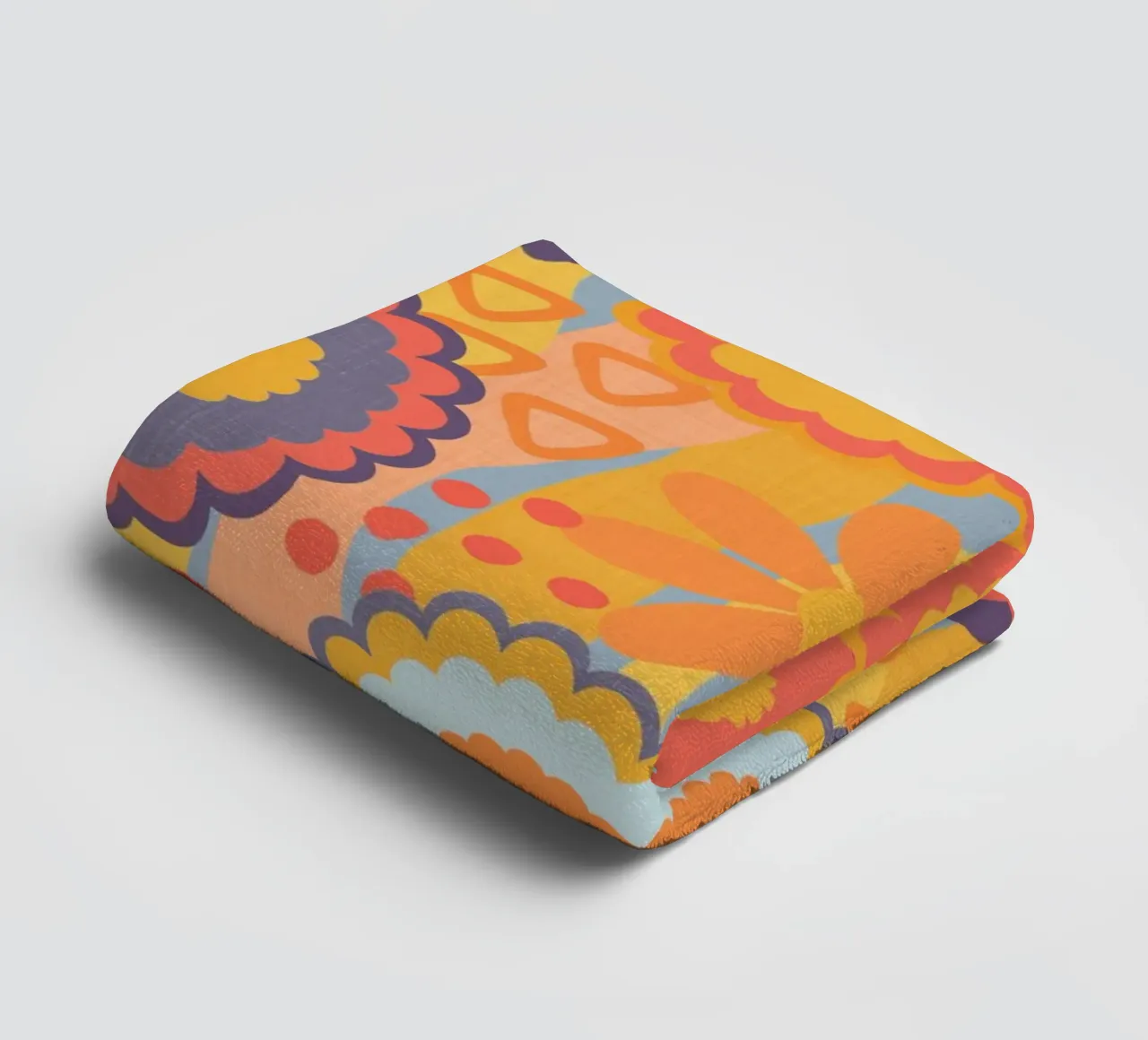 Anima anni Settanta Groovy Flower Power Colori retrò asciugamano da bagno da Andrea Haase Modern Home