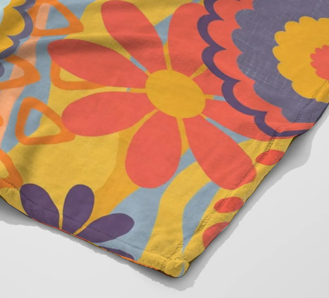Anima anni Settanta Groovy Flower Power Colori retrò coperta in pile da Andrea Haase Modern Home