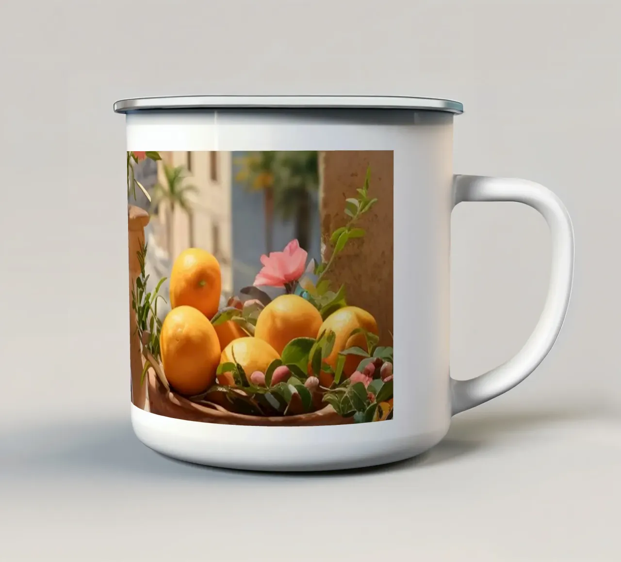 Natura morta 03 tazza in smalto da M-Ulrich-Digital Art