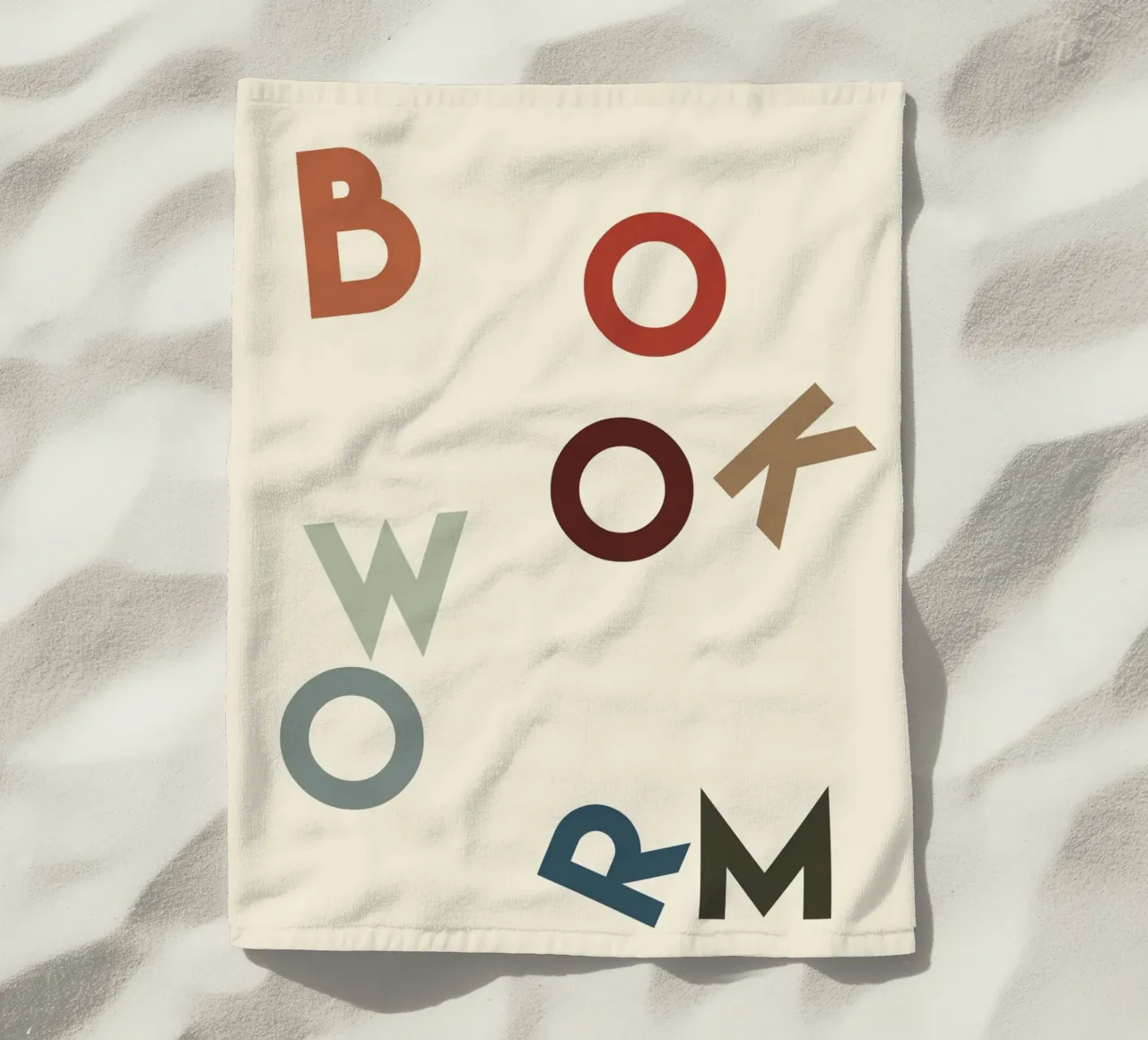 Bookworm telo mare da Rose Beck Art