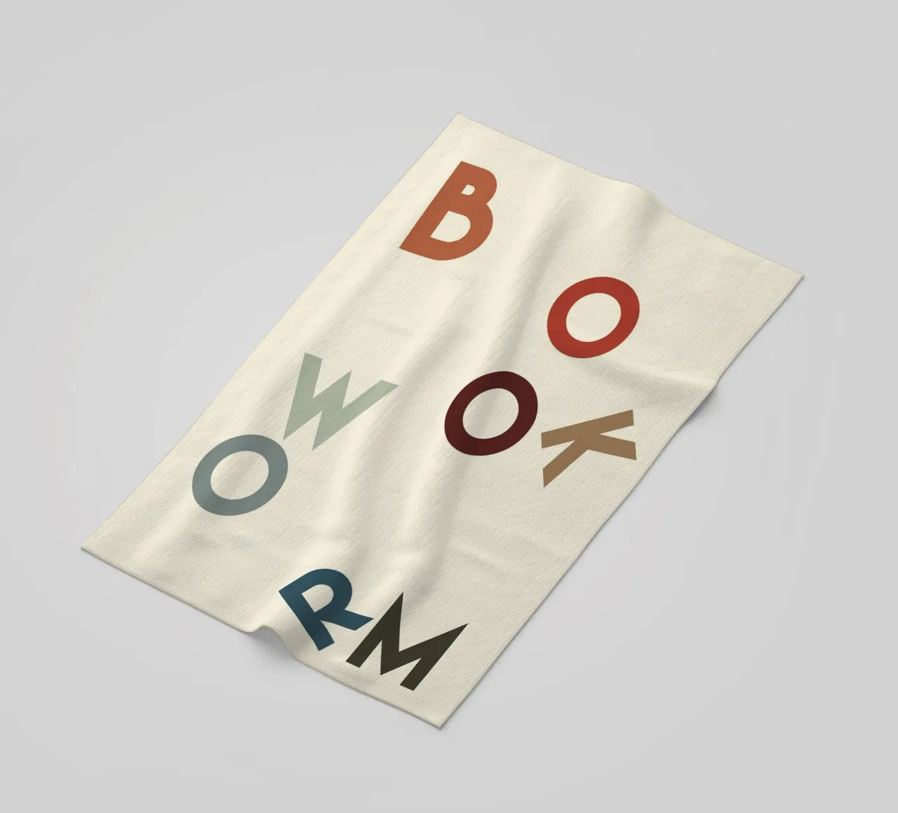 Bookworm telo mare da Rose Beck Art