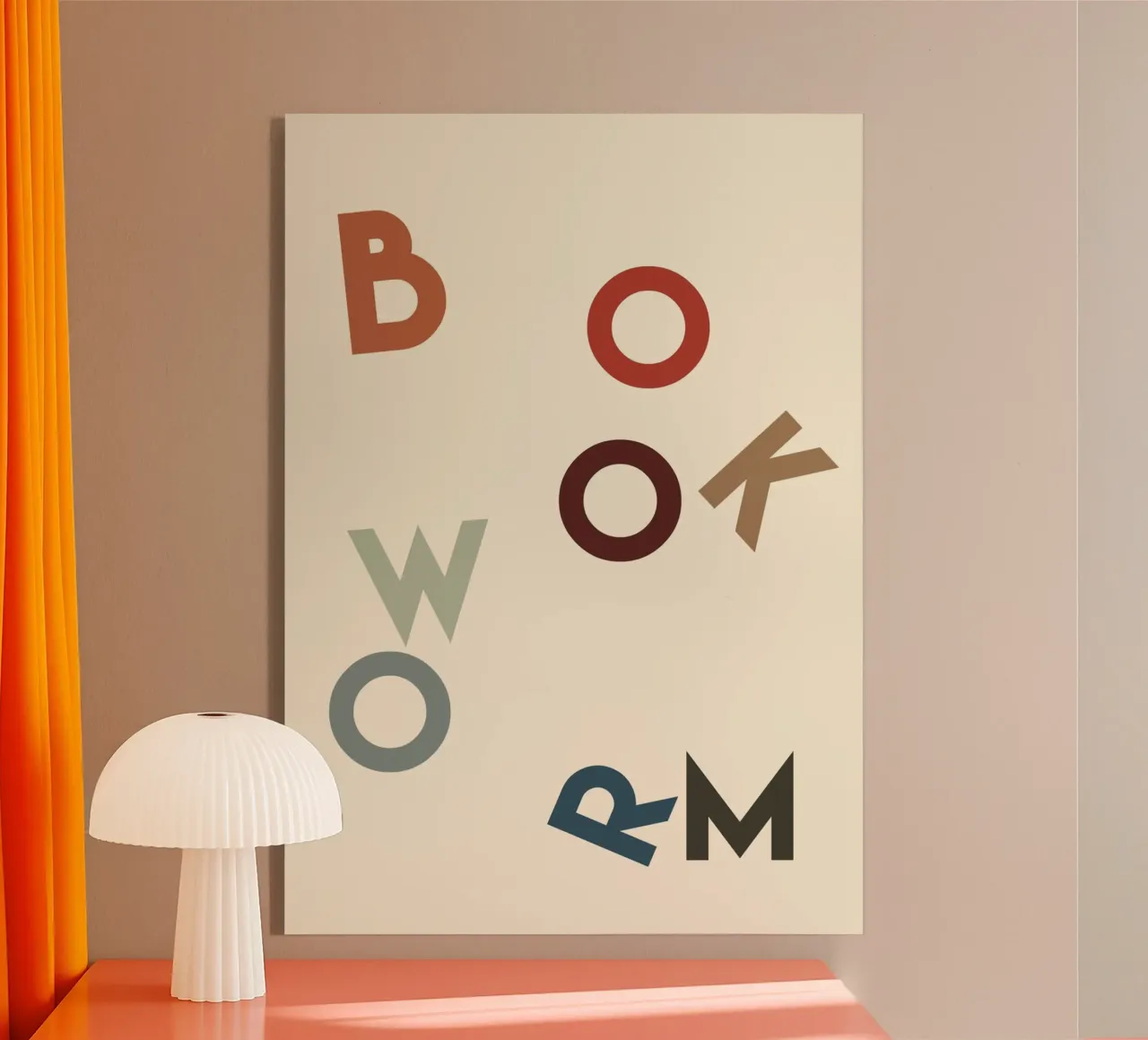 Bookworm Acryl-Glas von Rose Beck Art