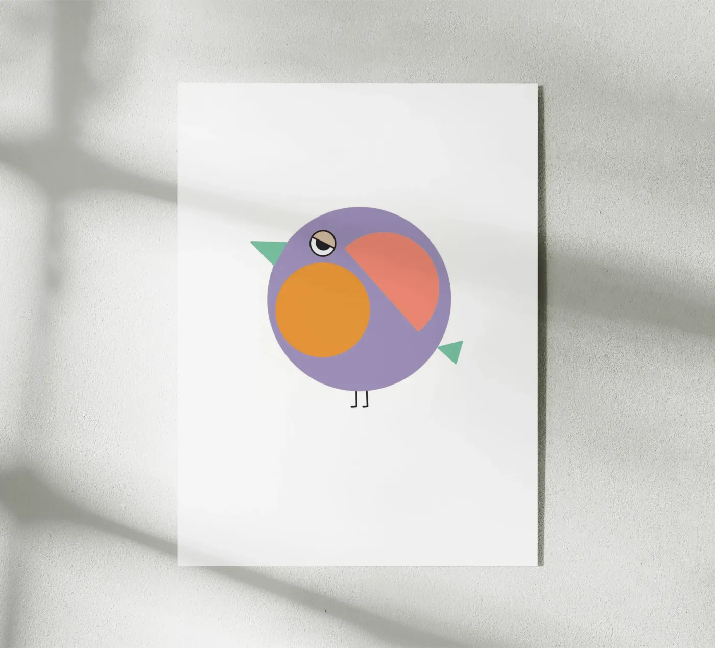 Vogel 2 acryl van BINNE