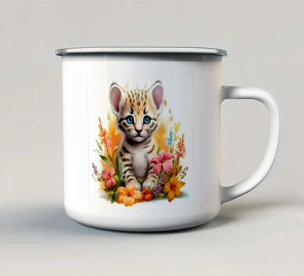 Baby Ocelot tazza in smalto da Happy Littles