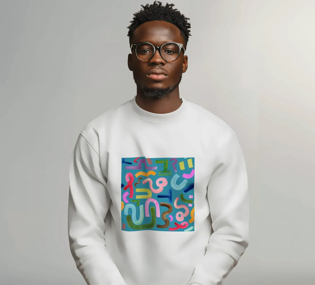 Abstract face sweatshirt by kosarandrea