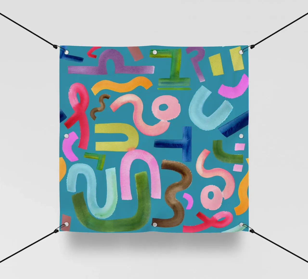 Abstract face telo in pvc da kosarandrea