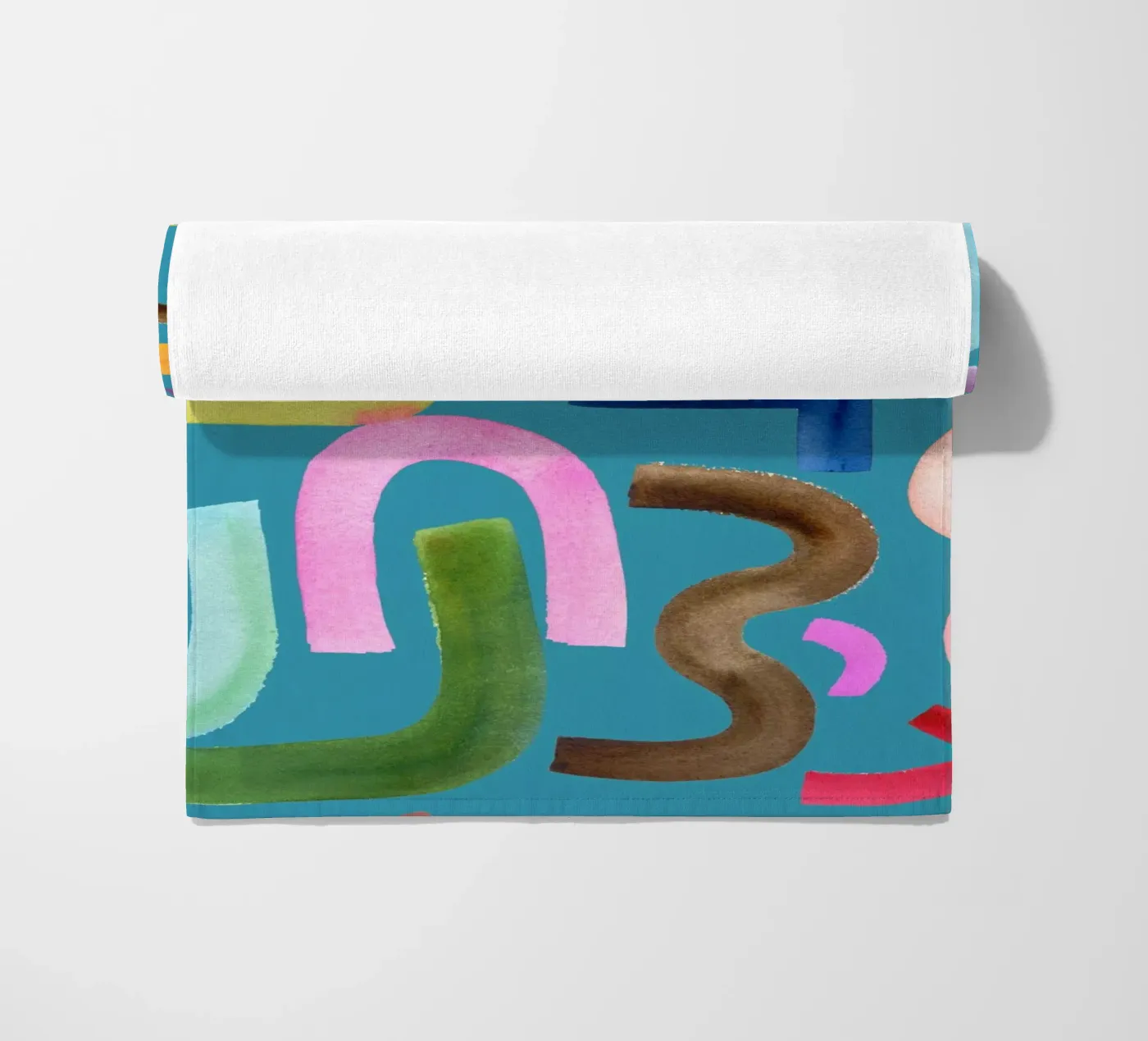 Abstract face strandhanddoek van kosarandrea