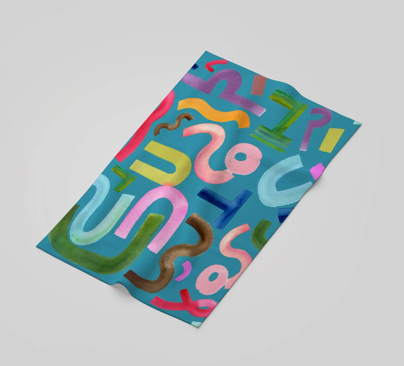 Abstract face strandhanddoek van kosarandrea