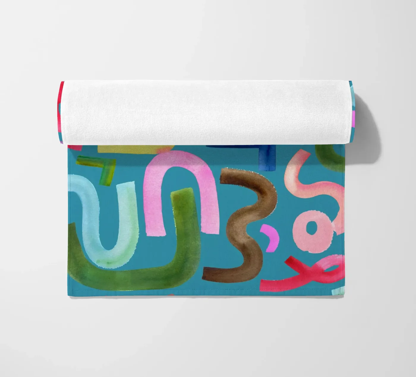 Abstract face strandhanddoek van kosarandrea