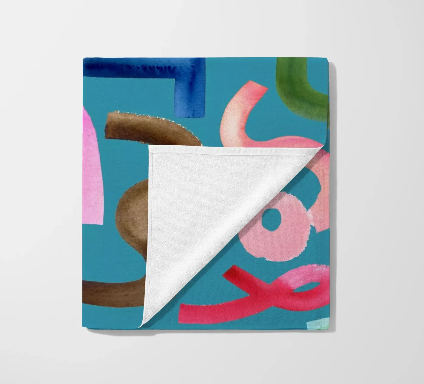 Abstract face strandhanddoek van kosarandrea