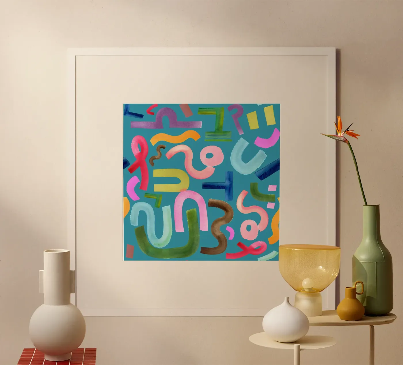 Abstract face poster de kosarandrea