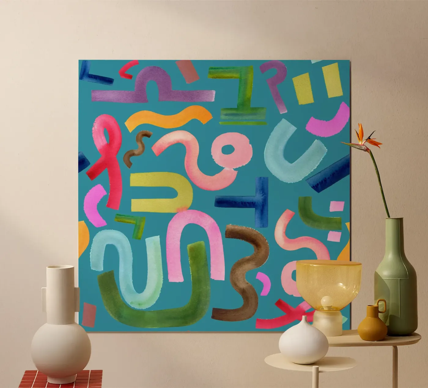 Abstract face poster de kosarandrea