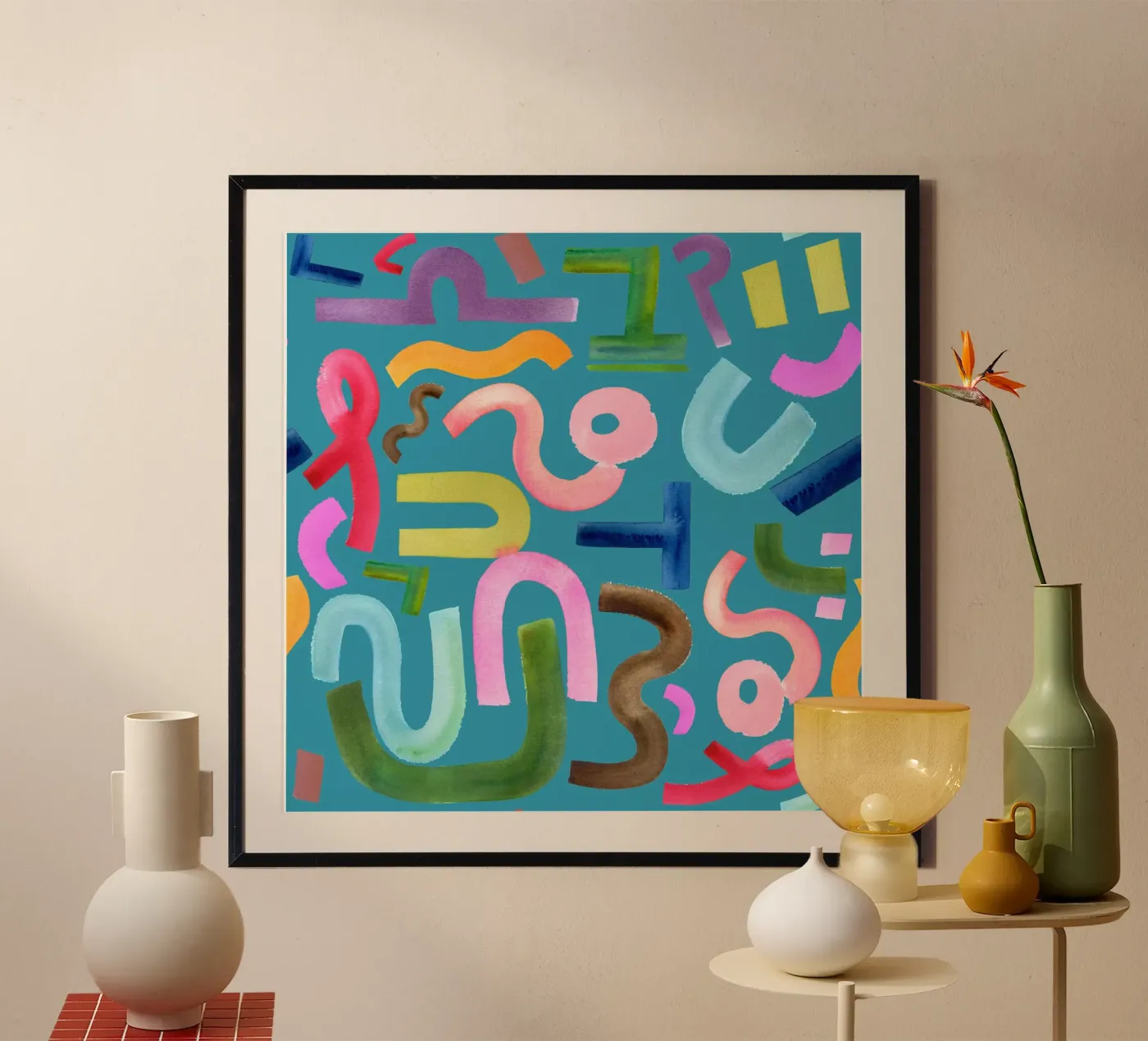 Abstract face poster de kosarandrea