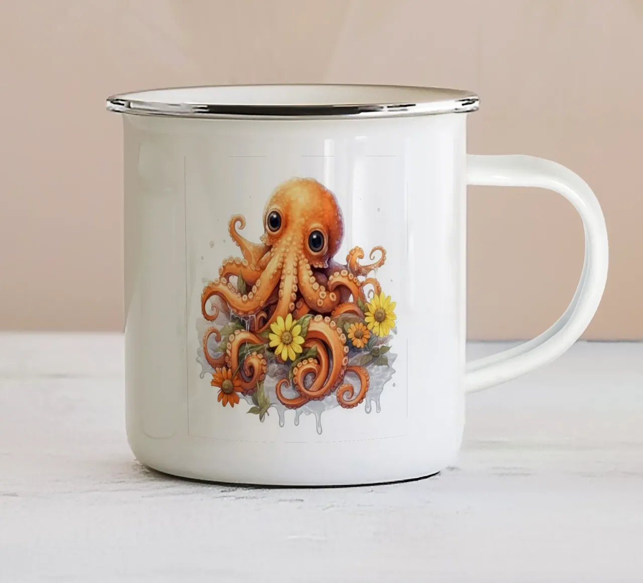 Polpo bambino tazza in smalto da Happy Littles