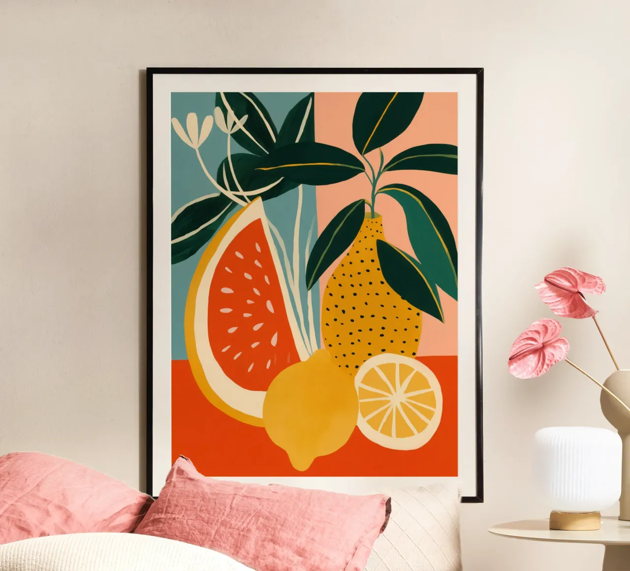 Citrus Melon Poetry | Still Life Painting hahnemühle by Autofocus