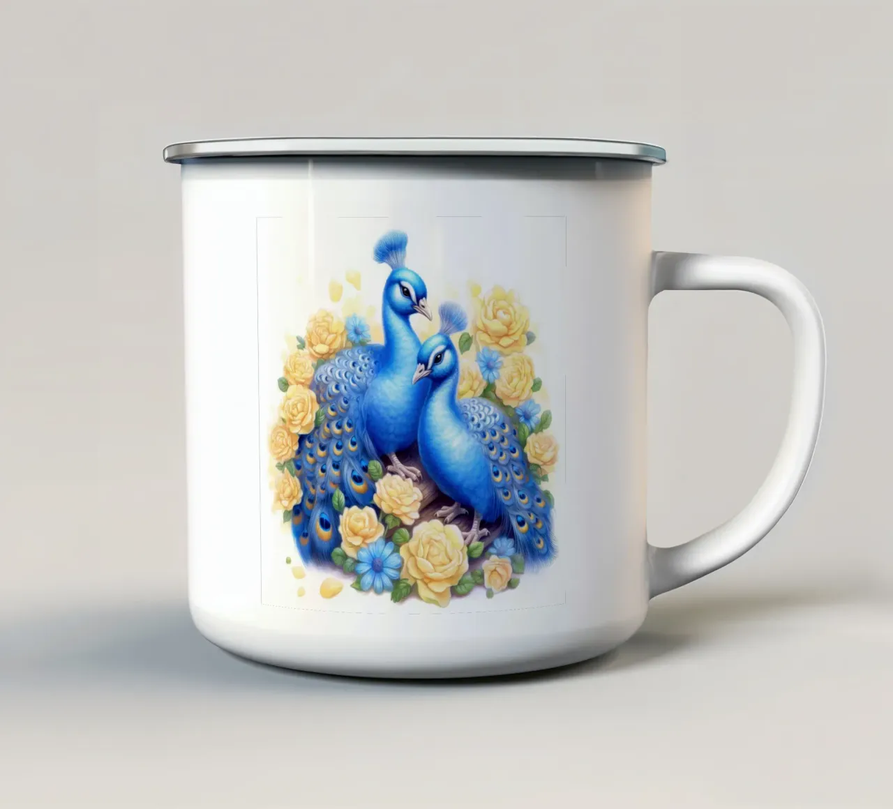Piccoli pavoni tazza in smalto da Happy Littles